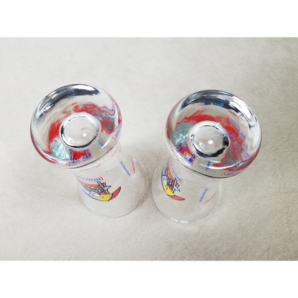 Budweiser Glassware Bud Light 1987 Spuds Mackenzie 7" Pilsner Beer Glasses x2 - Picture 8 of 14